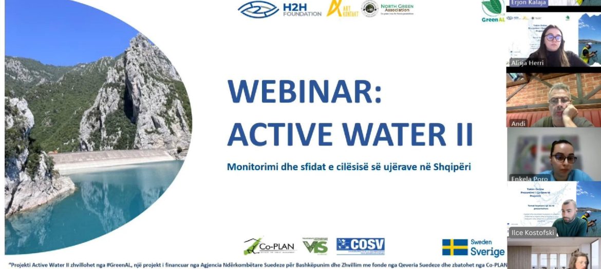 Webinar Online për prezantimin e gjetjeve të projektit Active Water II